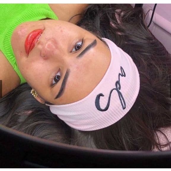 Faixa personalizada de cabelo com sua logo estampada