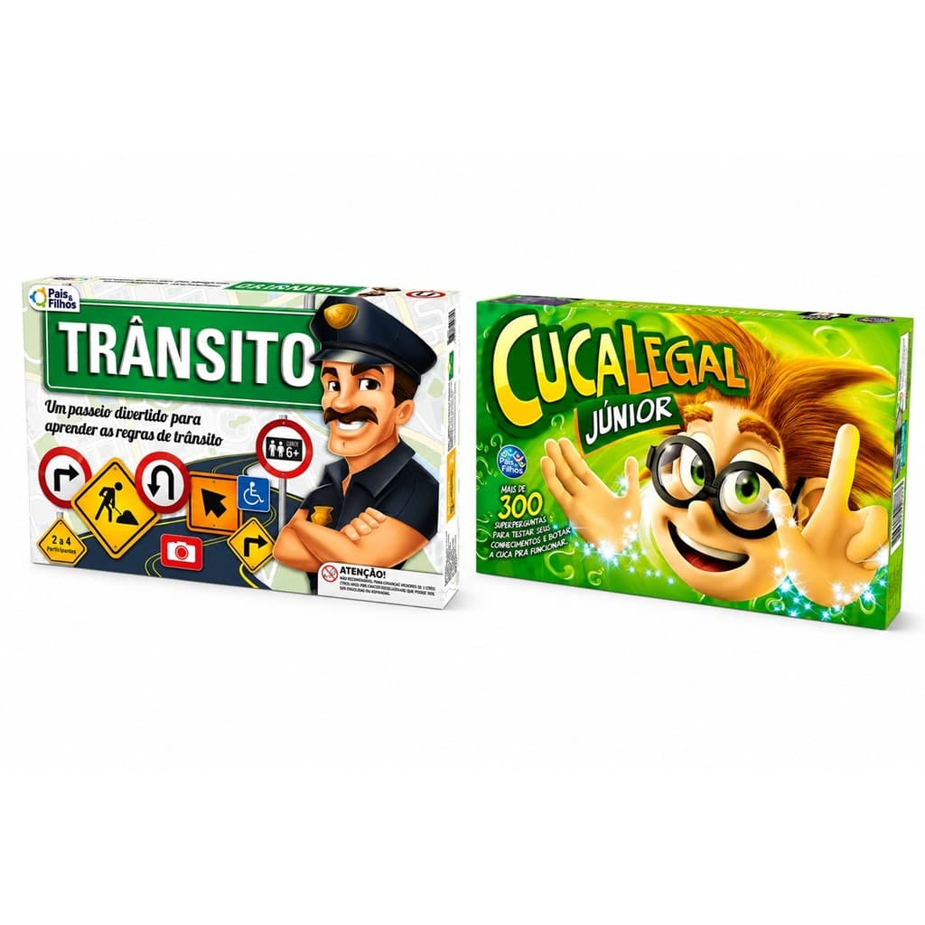 Jogos de Tabuleiro Para Família Trânsito + Cuca Legal Junior