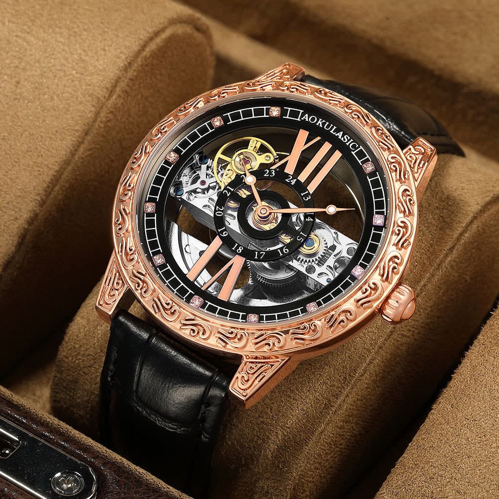 2026 Relógio Mecânico Automático Oco Masculino High-End Bonito Luminoso À Prova D 'Água Relógio Masculino