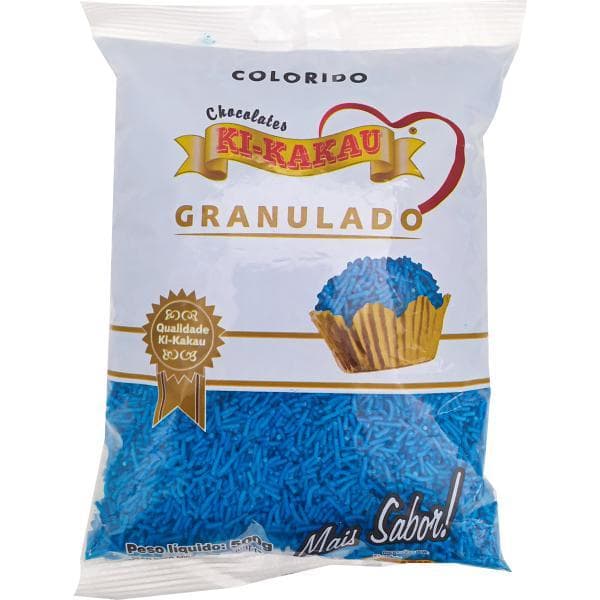 Granulado Azul 500g para Confeitaria e Decoração de Doces