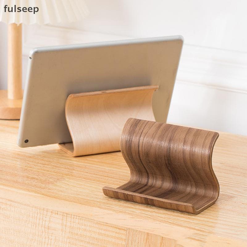 [fulseep] Suporte Multifuncional De Madeira Maciça Para Telefone Tablet PC Mesa Frontal Rack De Exibição De Cartão De Vi