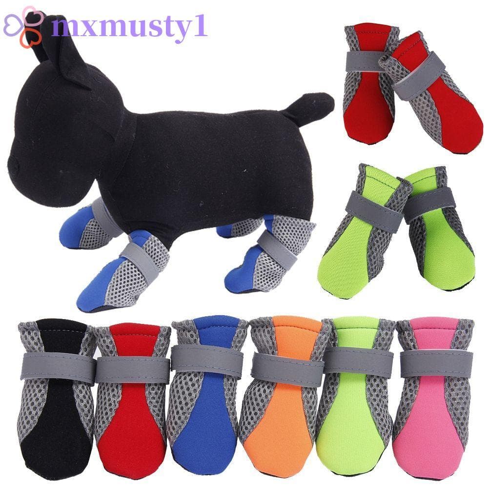 MXMUSTY Botas Para Cães Pequenos E Grandes Protetores Poodle Yorkshire Com Faixa Reflexiva Suprimentos Animais De Estima