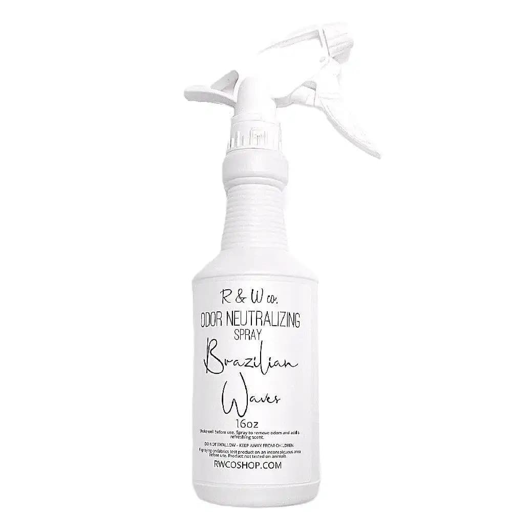 Spray desodorizante da R&W Company, 16 onças, adequado para veículos, carpetes, banheiros e pisos.