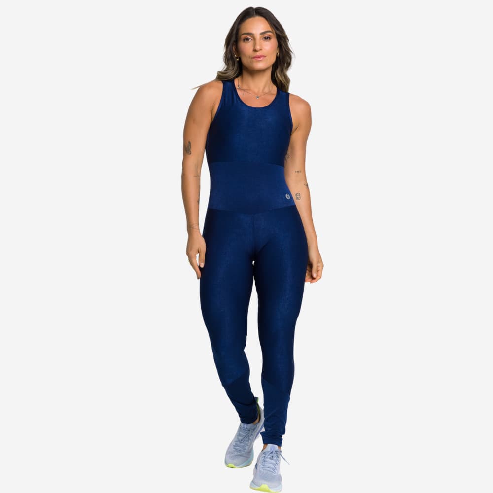 Macacão Virginia Fitness Feminino Canelado Zero Transparência Academia Treino
