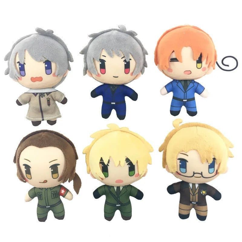 Boneco de Pelúcia Mini Hetalia Axis Powers de 10cm, Pingente Alfred F. Jones Arthur Kirkland, Brinquedo de Pelúcia Cospl