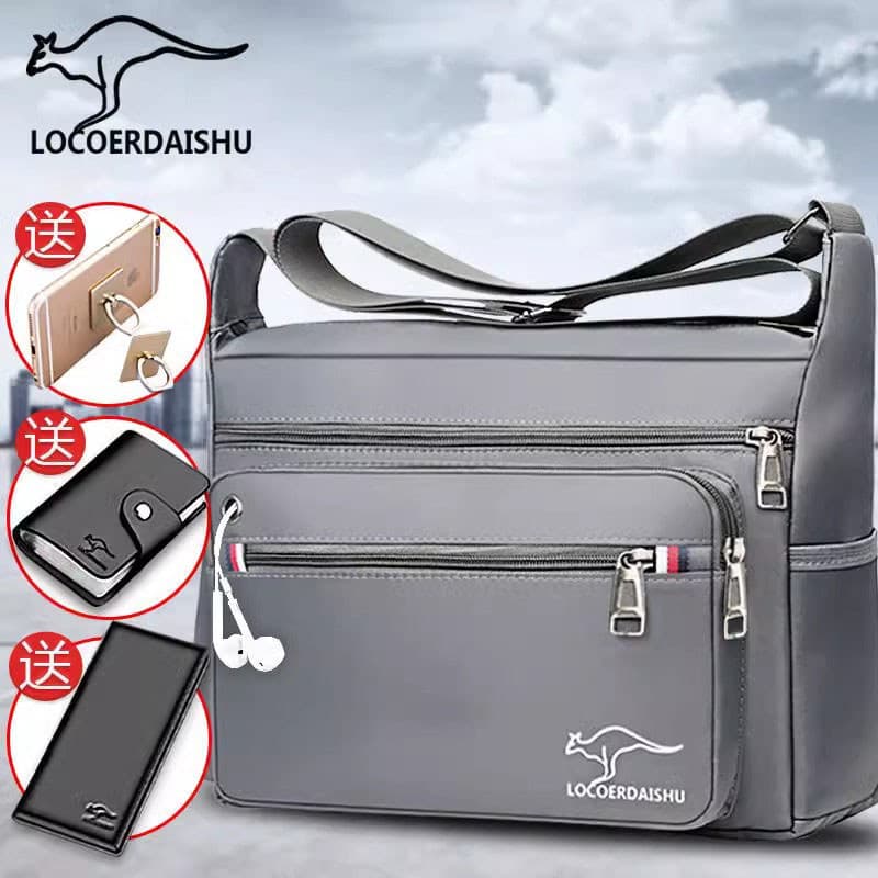 Bolsa masculina de grande capacidade Oxford pano Casual bolsa de ombro viagem masculina All-Match saco do mensageiro nov