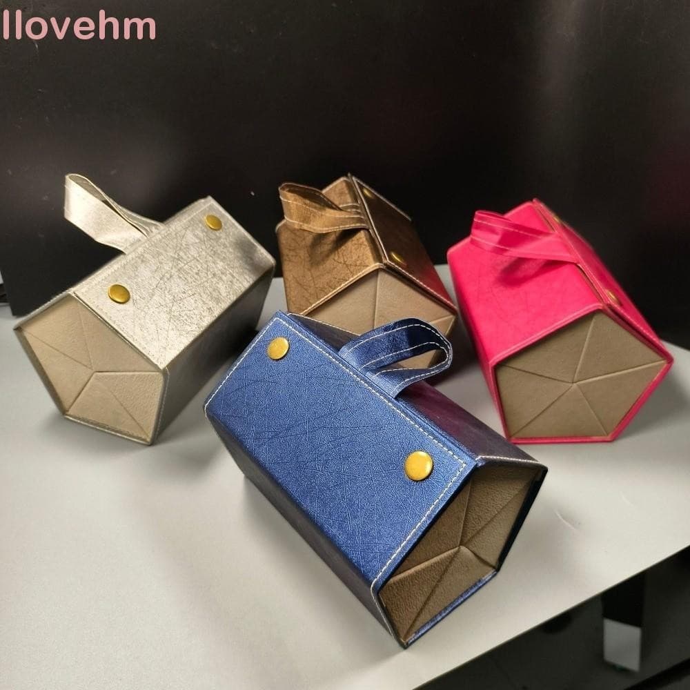 Organizador De Óculos LUCKY-ILOVEHM , Caixa De Armazenamento Dobrável De 5 Grades , Suporte De Couro PU