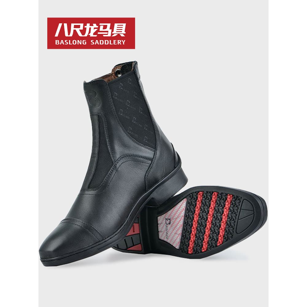 Botas de equitação de couro italiano botas curtas de equitação botas curtas equipamento de equitação antiderrapante resp