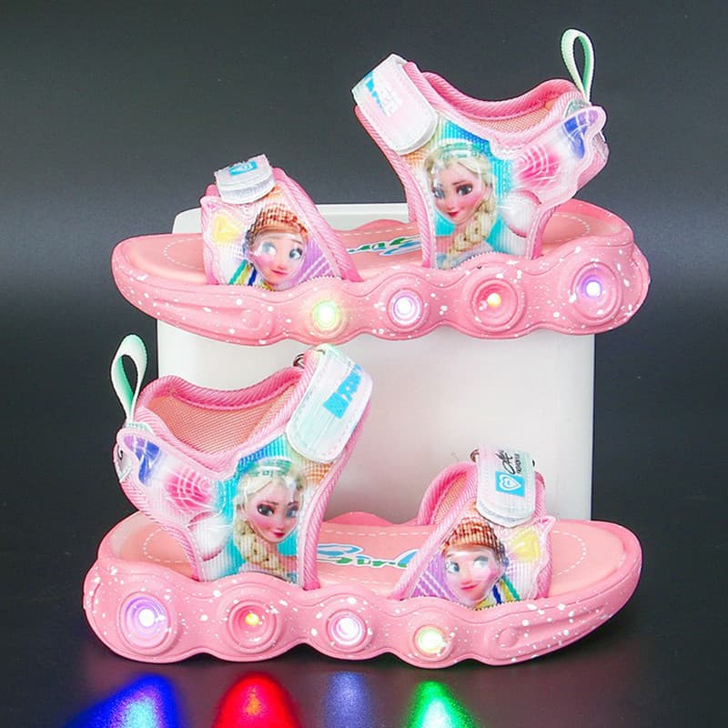 Verão princesa iluminado crianças sandálias luminosas meninas piscando sapatos femininos meninas sapatos femininos bebê