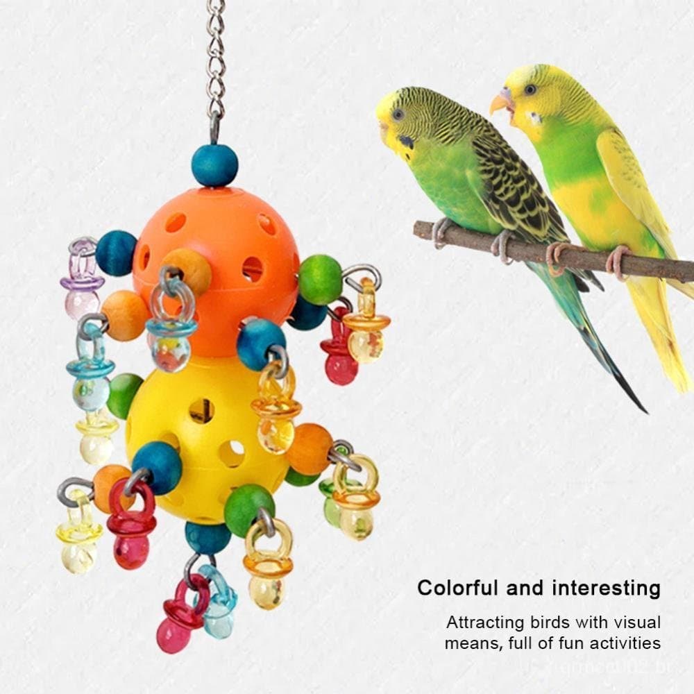 TKEY Colorido Papagaio Plástico Subir Mordida Mastigar Brinquedo Pássaros Gaiola Decoração Para Periquito Calopsita Papa