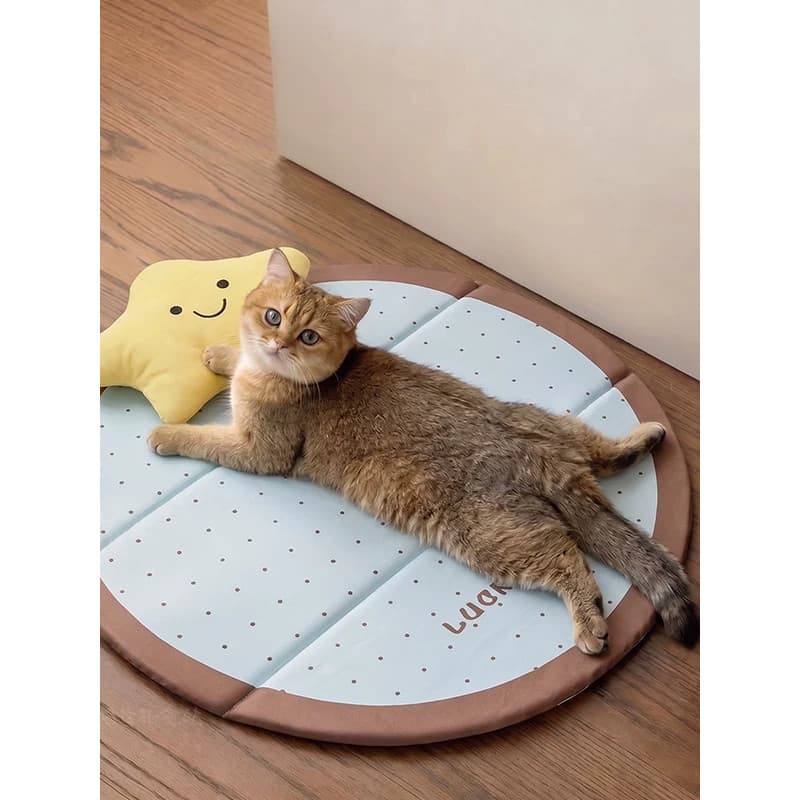 Almofada de gelo para animais de estimação, almofada para areia de gato, verão, almofada legal para dormir, colchão, fer
