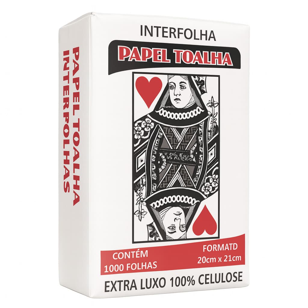 Papel Toalha Interfolha Branco 2 Dobras 20x21cm 1000 Folhas Damaspel