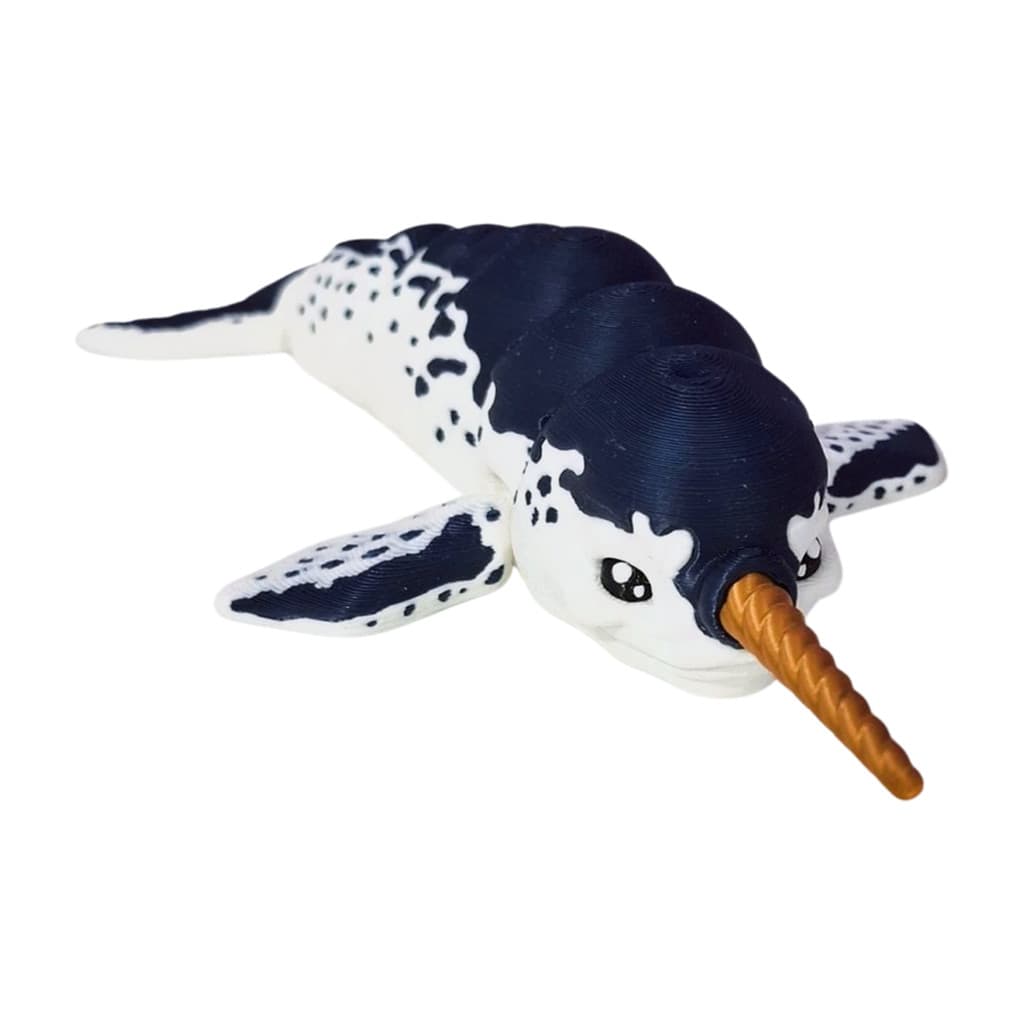 Narval Articulada - Baleia de Brinquedo - Presente para Crianças