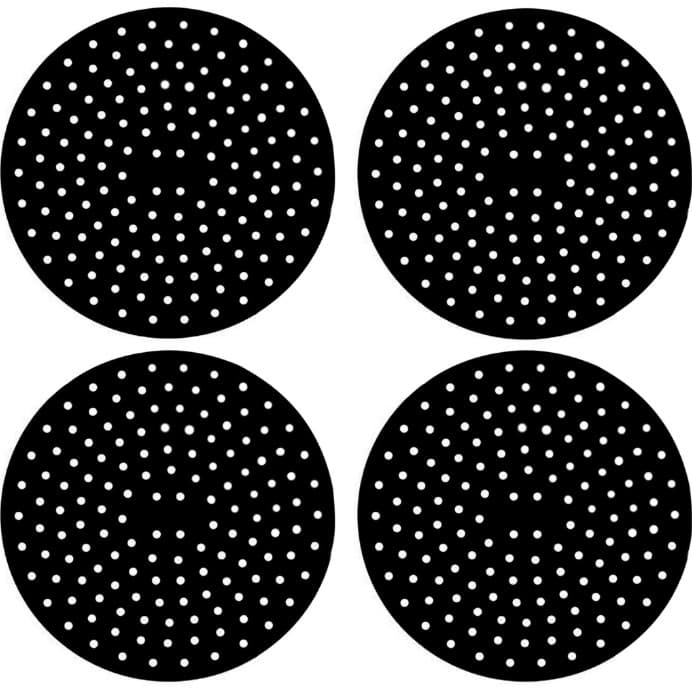 Jogo com 4 Protetores de Silicone para Fogão de Indução – Preto