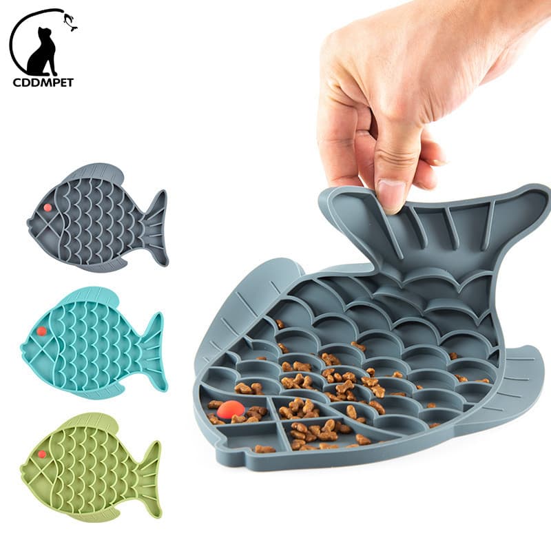 Tigela De Silicone Para Cães Cachorro Pet Tapete Alimentador Gatos Comedouro Lento Lamber