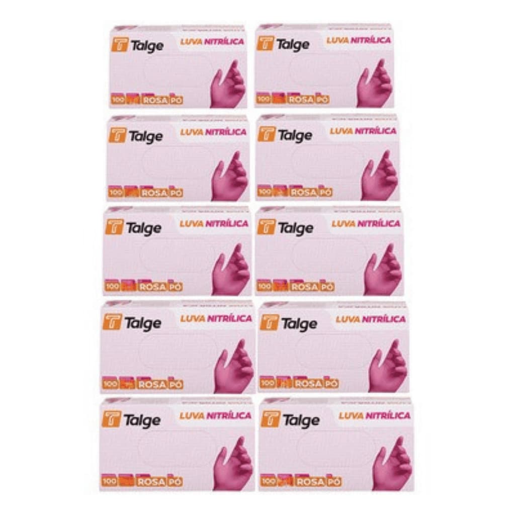 LUVAS PROCED NITRÍLICA TALGE ROSA 100UN - MASTER C 10