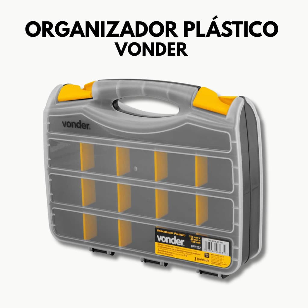 Organizador Plástico OPV 222 Vonder 32 Compartimentos