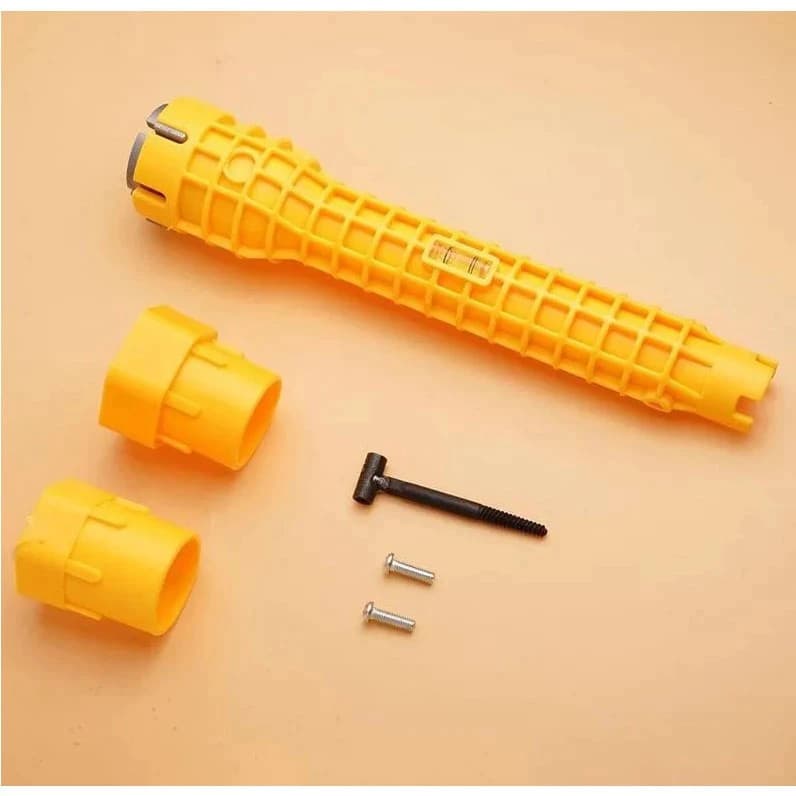 Chave Hidráulica Torneira Kit 5 Peças Ferramenta Encanação Aperto Pia Reparos Concerto Amarela
