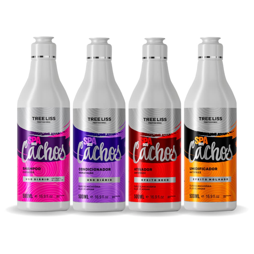 Kit Hidratação Tratamento Spa Dos Cachos 4 itens