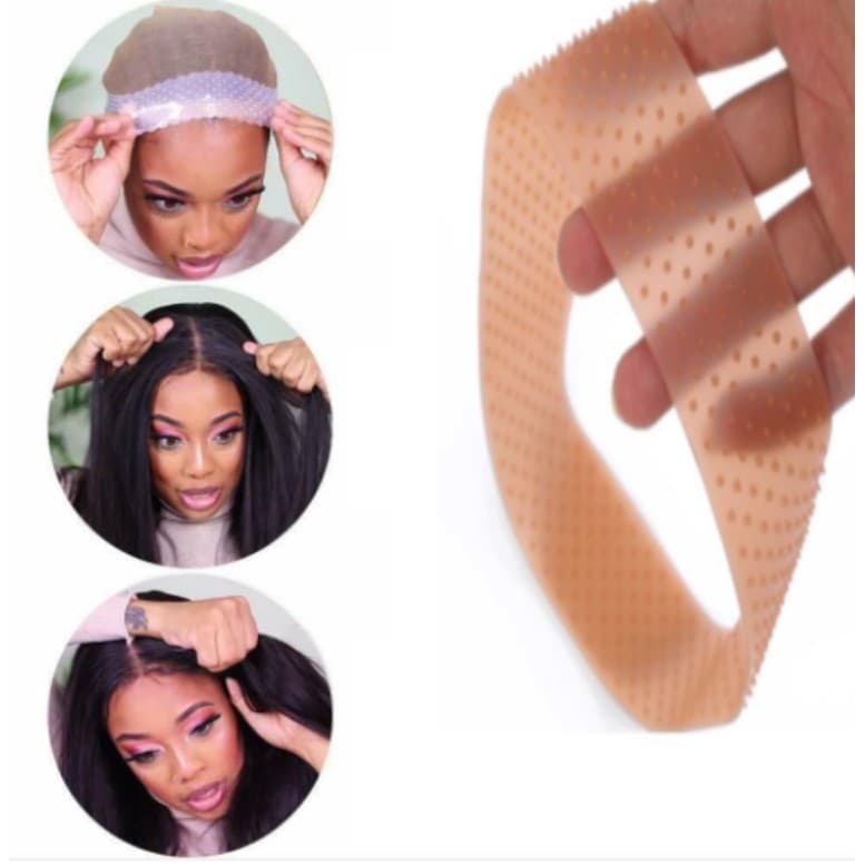 Faixa Hair Grip De Silicone /Transparente Para Fixar Perucas