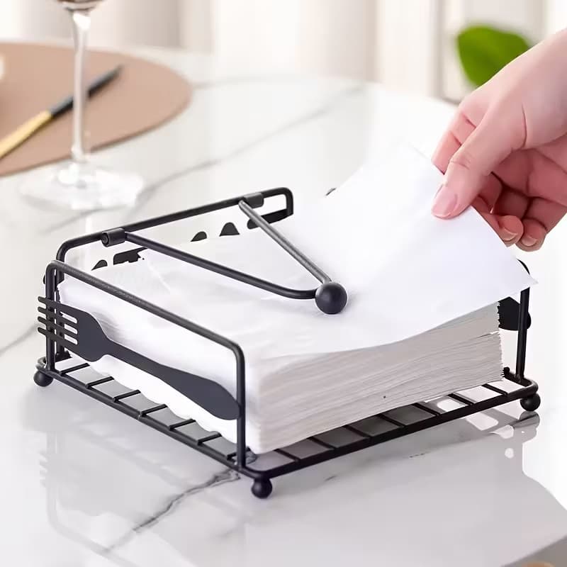Porta Guardanapos de Mesa Decorativo Suporte de Papel Elegante para Cozinha e Sala