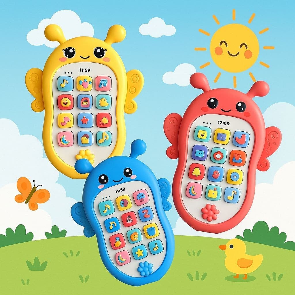 Telefone De Brinquedos Para Bebês Música Dormir Com Simulação Crianças Educativo Infantil Mordedor