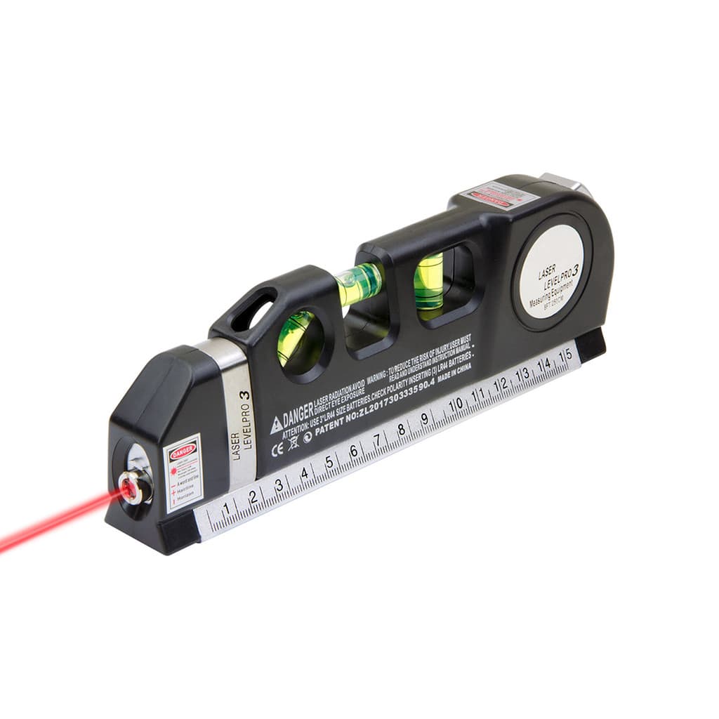 Trena Nivel a Laser Medidor e Nivelador Profissional 2,5M LevelPro3 com Régua e Bateria AG3