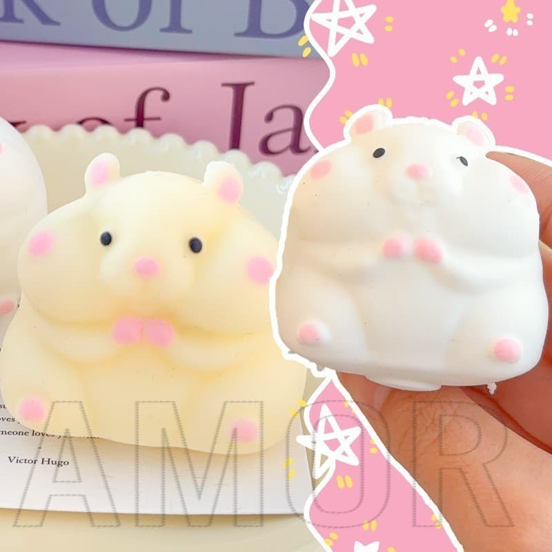 Brinquedo Espremedor De Hamster-Presente Surpresa Para Melhor Amigo , Família-Recuperação Lenta , Macio-Crianças , Brinq