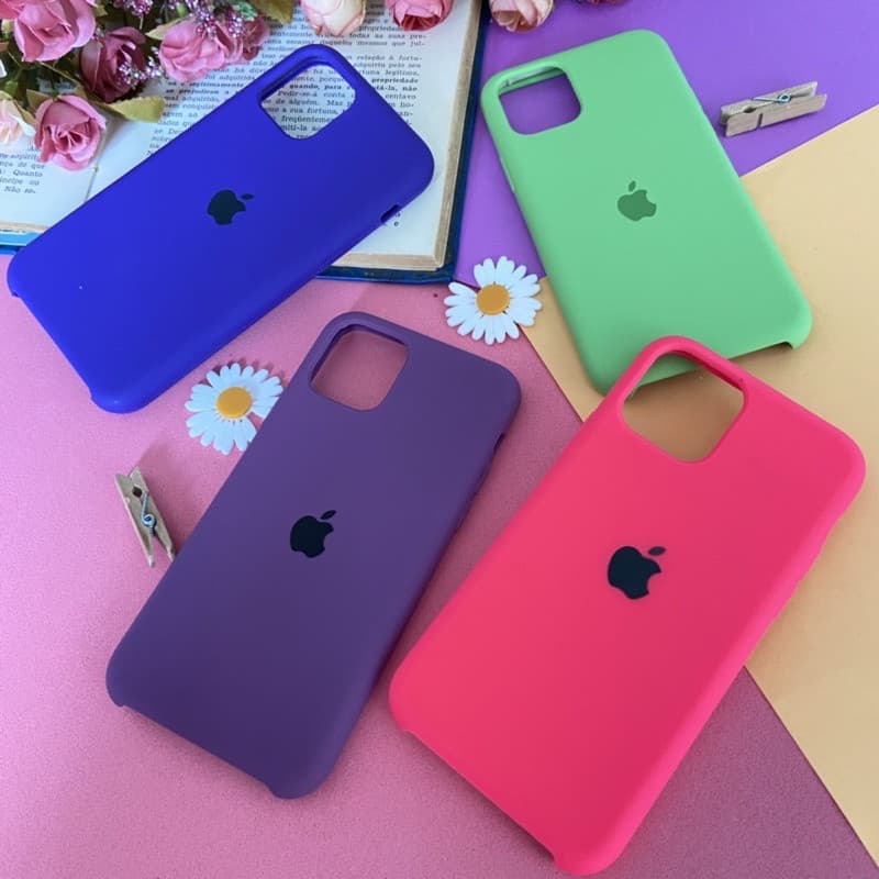 Aveludado Silicone Capa Original: Ideal para iPhone XR, XS, XS MAX, 11, 12, 13, 14, 15, 16 PRO MAX