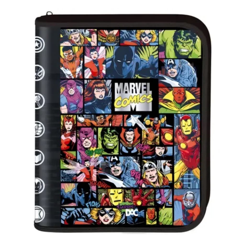 Fichário Caderno Argola Divisórias Marvel Universitário