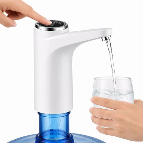 Torneira Bomba Água Elétrica Automática Recarregável Galão 20l Branco Dispensador Silencioso