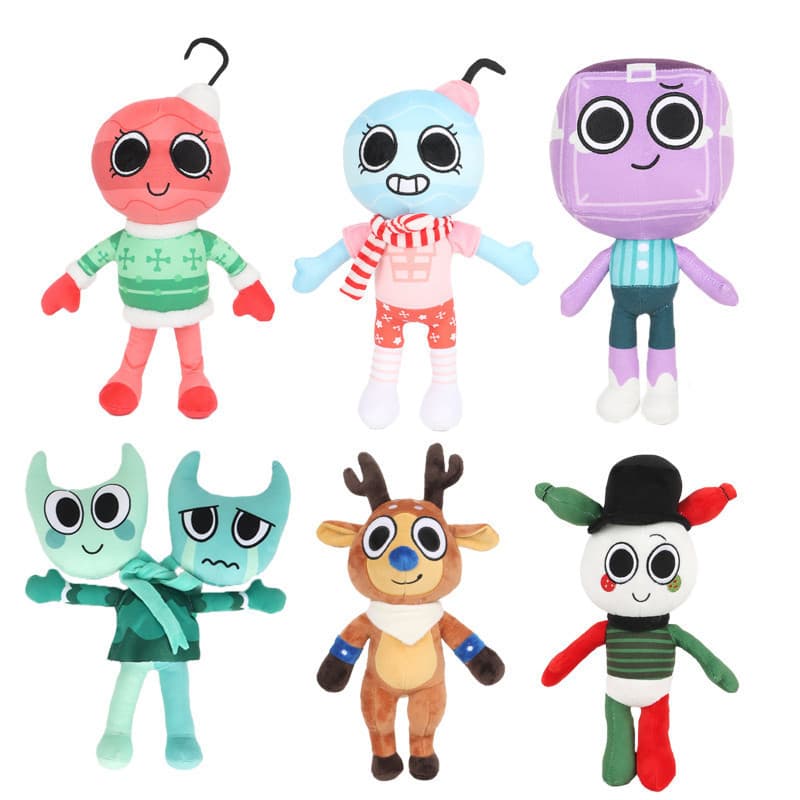 JAMXUN Desenho Animado Anime Dandy's World Game Papel Brinquedos De Pelúcia Coleção Sino Azul Rudie Boxe Bobette Brinque