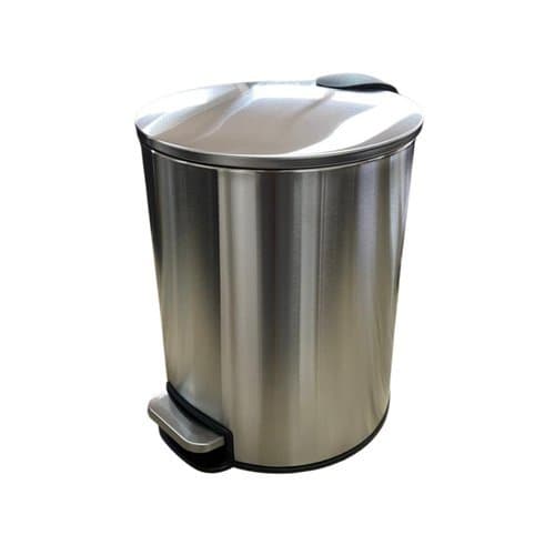 Lixeira Inox Slim 5 Litros Pedal Acionamento Silencioso Design Moderno Residencial Escritório