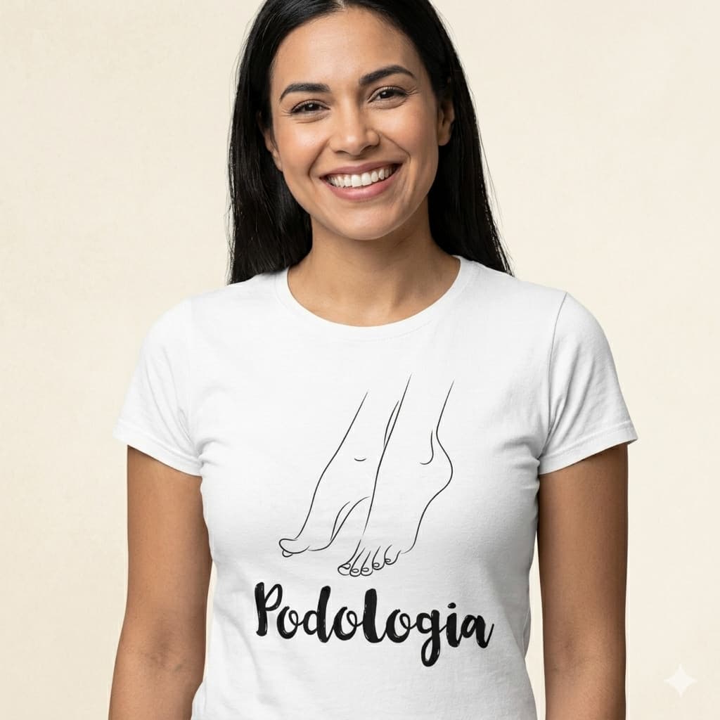 Camiseta Podologia Baby Look  Blusa Variados Tipos 04P6