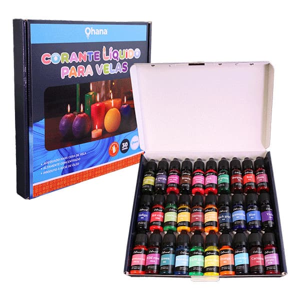 Kit 30 Corantes Líquidos para Vela