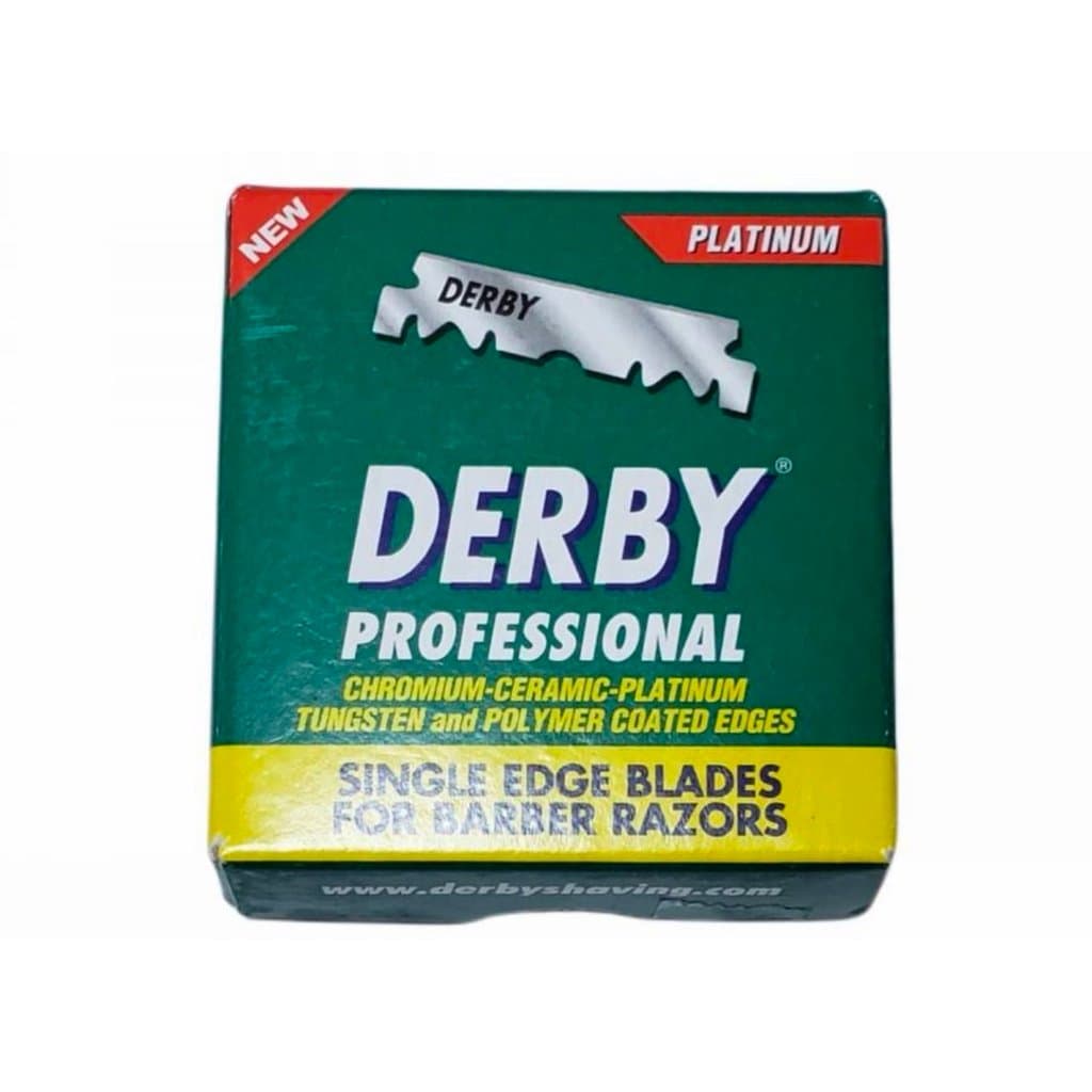 Lâminas Derby Platinum Single Edge Profissional Para Barbearia Kit 100 Unidades