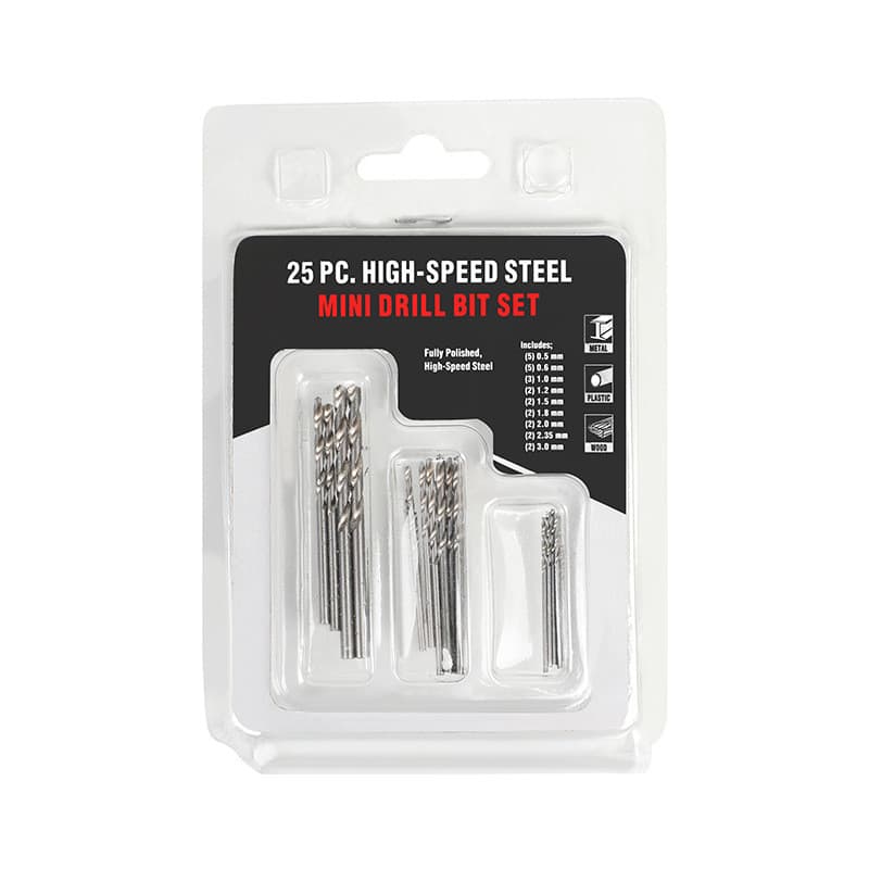 Conjunto de 25 brocas helicoidais de 0,5-3mm, brocas pequenas para furadeira elétrica, conjunto de perfuração para traba