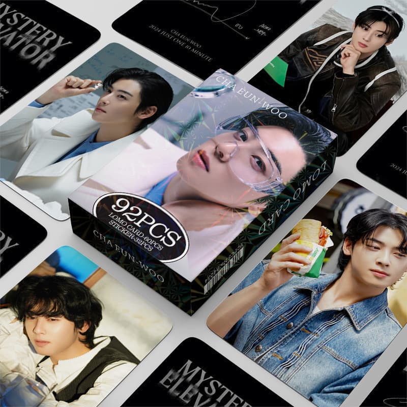 KPOP 92 peças/caixa Cartões fotográficos ChaEunWoo Cartões de coleção LOMO 0QK1