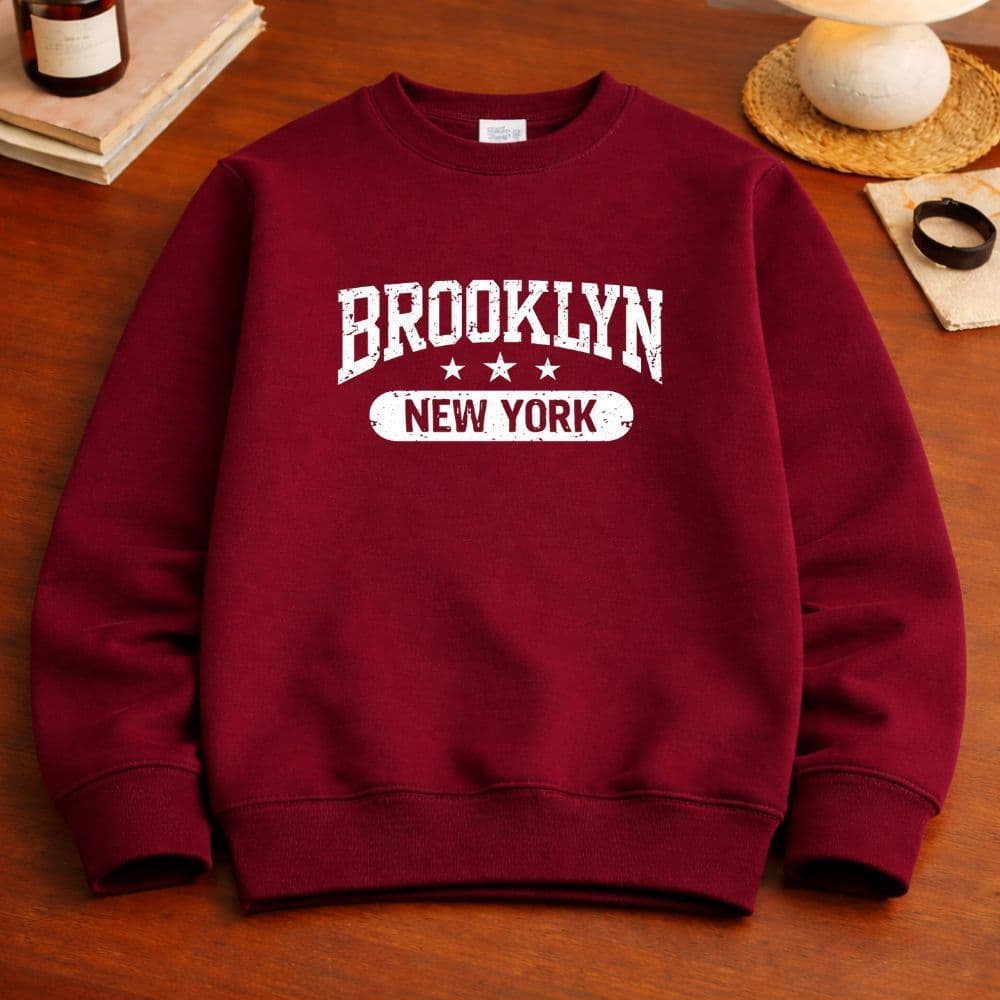 Moletom infantil juvenil brooklyn blusa de frio meninos careca de algodão tam 02 a 16