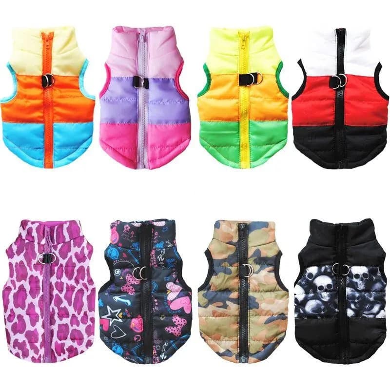 Casaco De Inverno Para Cachorros Reforçado À Prova De Vento