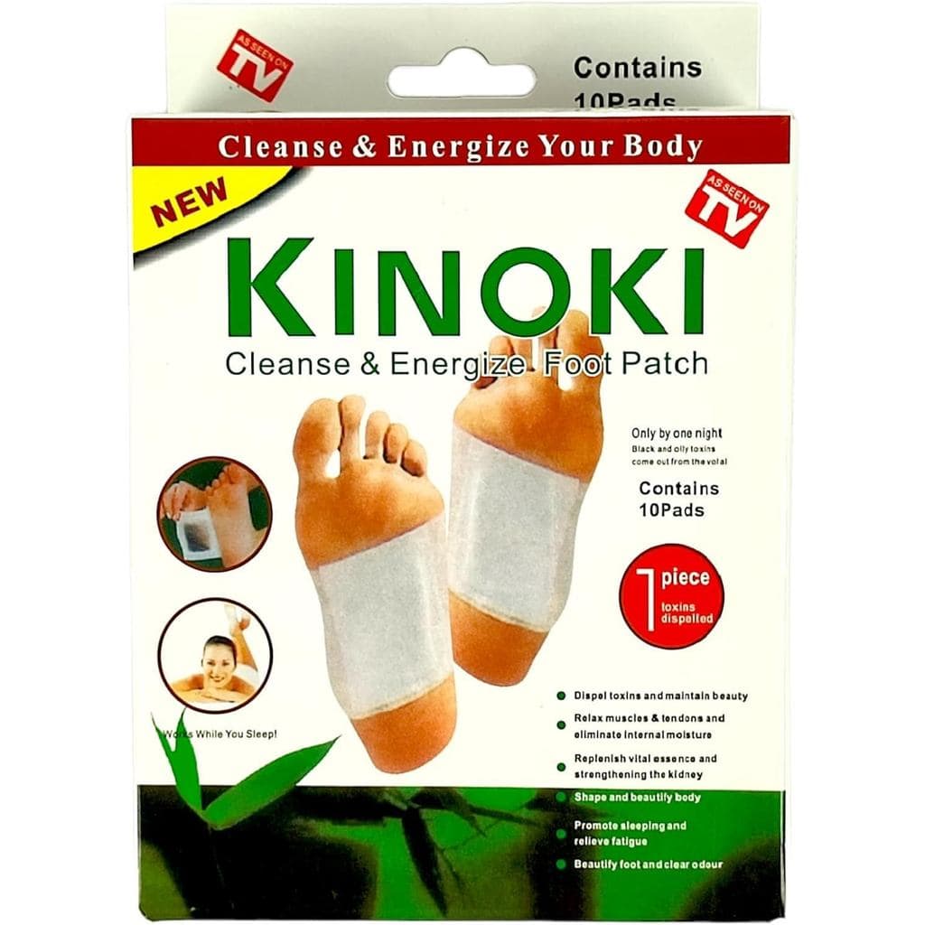 Patches Naturais Premium para os Pés Kinoki - 10 Adesivos para Alívio da Dor nos Pés e Eliminação de Odor VAO2