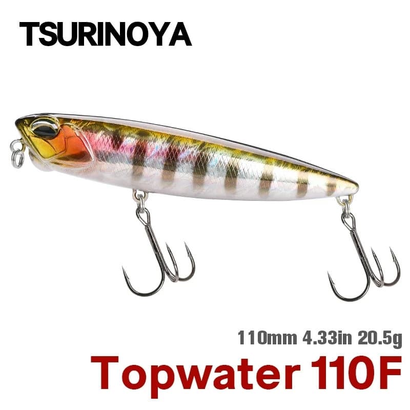 TSURINOYA 110mm 20.5g Isca de Pesca Flutuante de Superfície Tipo Lápis DW58 Dog Walk Crank Wobbler Stickbait Minnow Isca