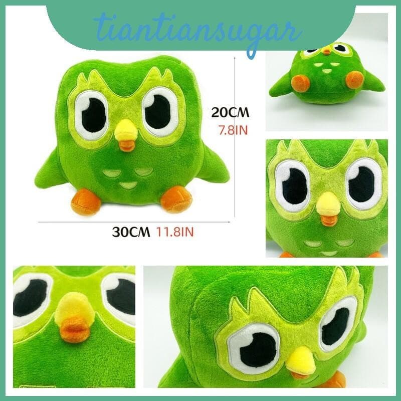 Duolingo Duo 10 Anos Celebração Brinquedo De Pelúcia Verde Coruja Infantil Presente