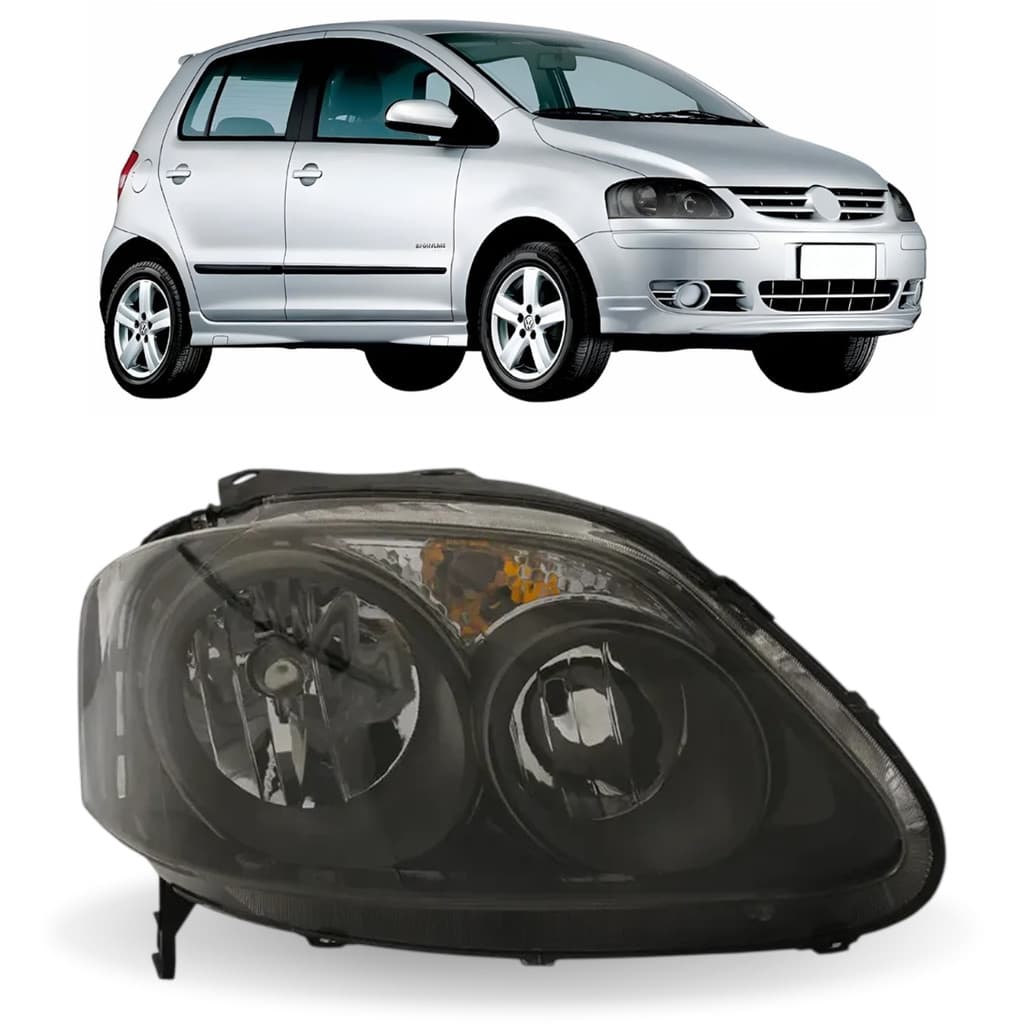FAROL VOLKS FOX 2008 2008 2009 MÁSCARA NEGRA FOCO DUPLO LD