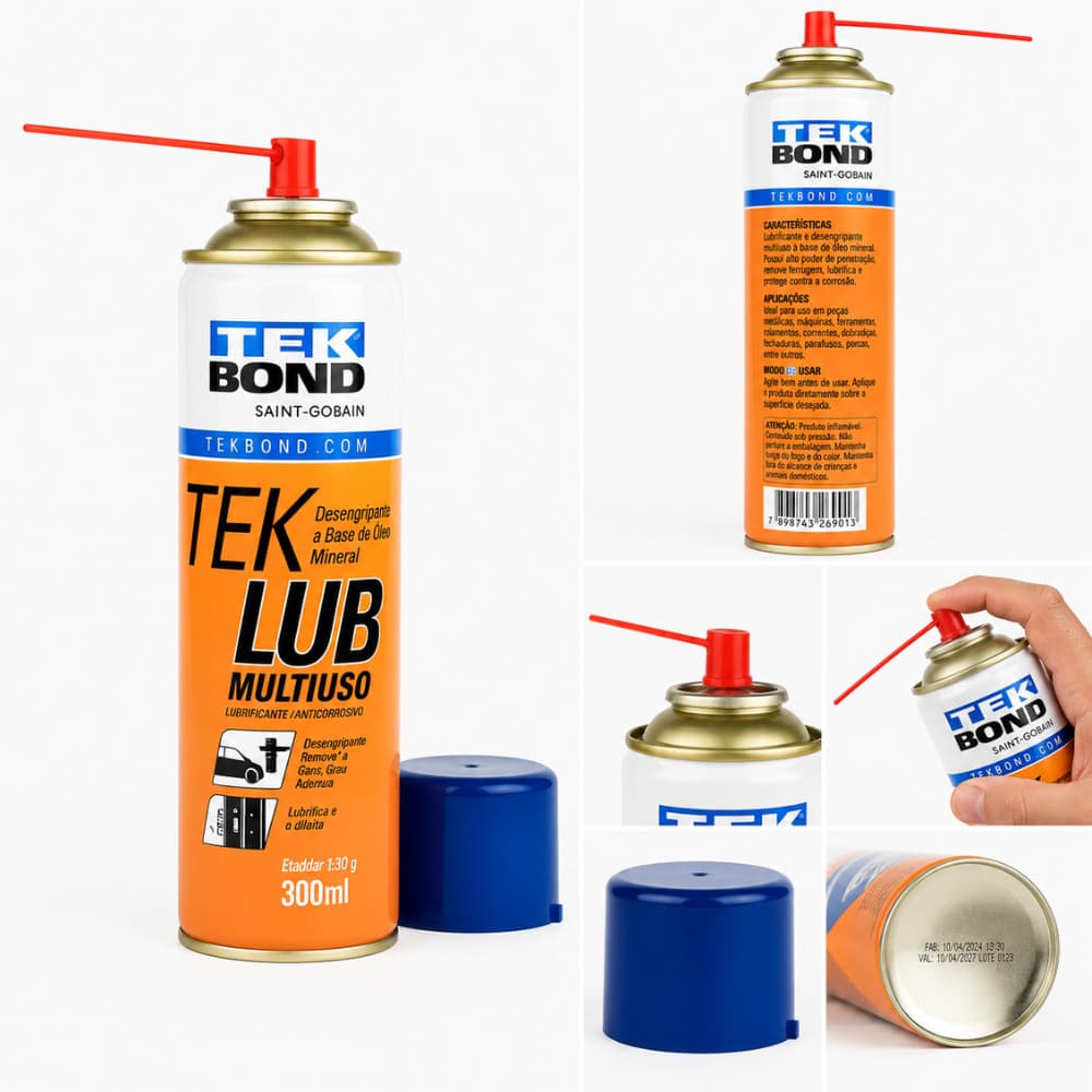 Lubrificante Desengripante Spray 300ml Teklub 150g Tekbond