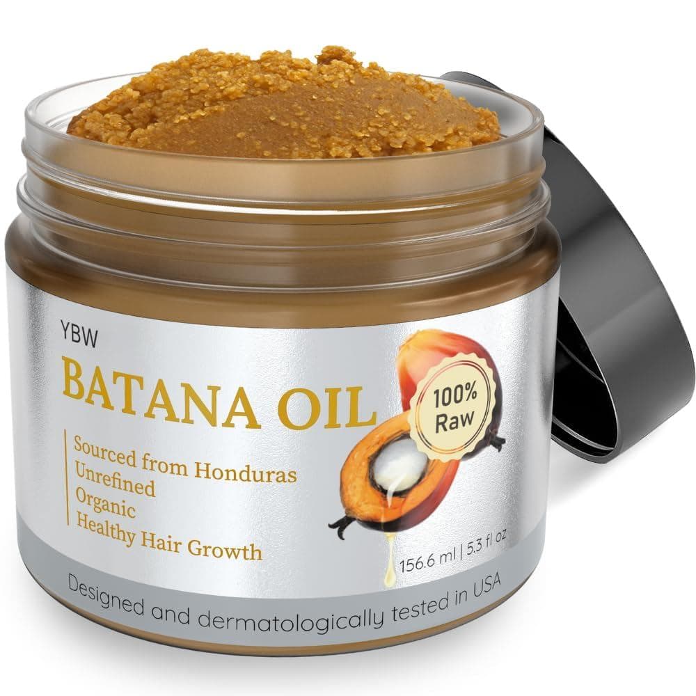 Óleo de Batana YBW para Crescimento Capilar Dr. Sebi Orgânico, Natural, Puro e 100% Cru da Honduras - Batana Aumenta a E