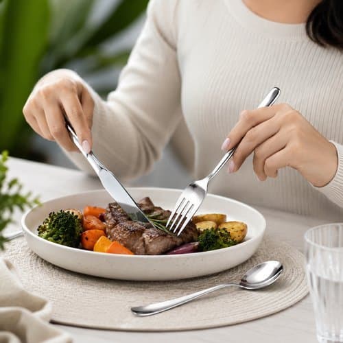 Conjunto Talheres Inox 24 Peças Alta Qualidade Resistente Design Moderno Uso Diário Refeições Organizadas