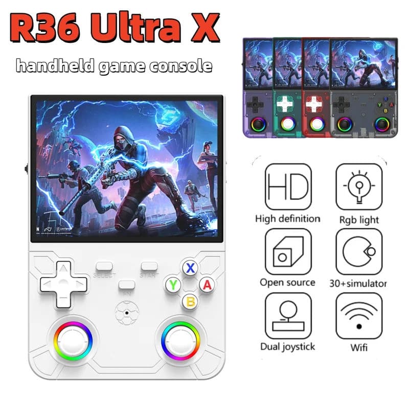 R36 ultra X Retro Console De Videogame Portátil Sistema Linux De Código Aberto Jogos De 4.5 Polegadas