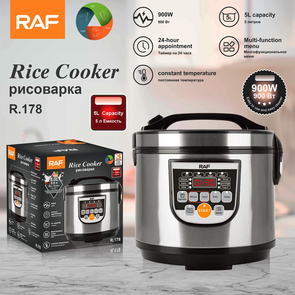 Panela elétrica de arroz 110V, 5L, grande capacidade, China, Taiwan, estados unidos, reino unido, mingau doméstico, cozi