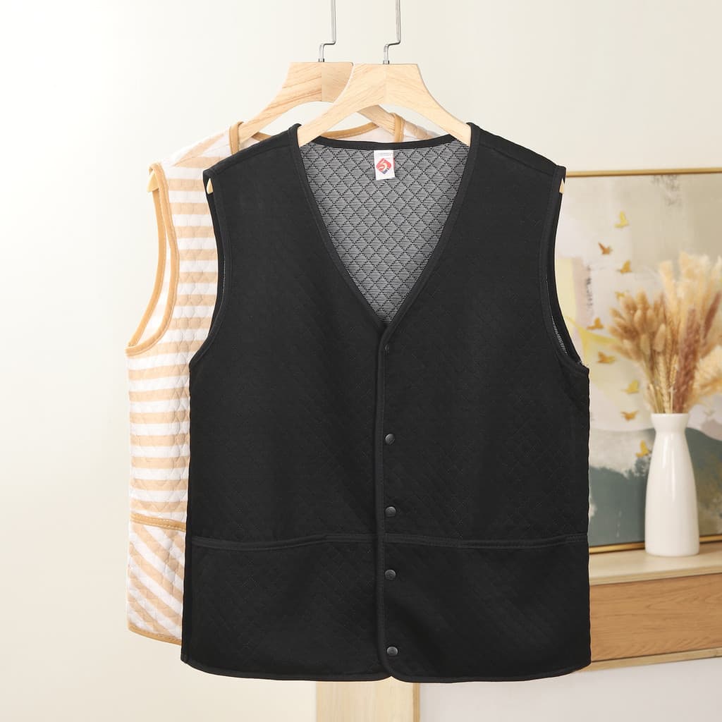 Colete com decote em V primavera outono colete feminino quente tamanho grande colete interior usar almofadas de ombro à